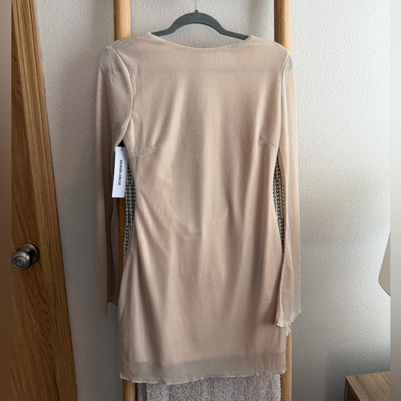 Long Sleeve Champagne Mini Dress - Picture 3 of 4